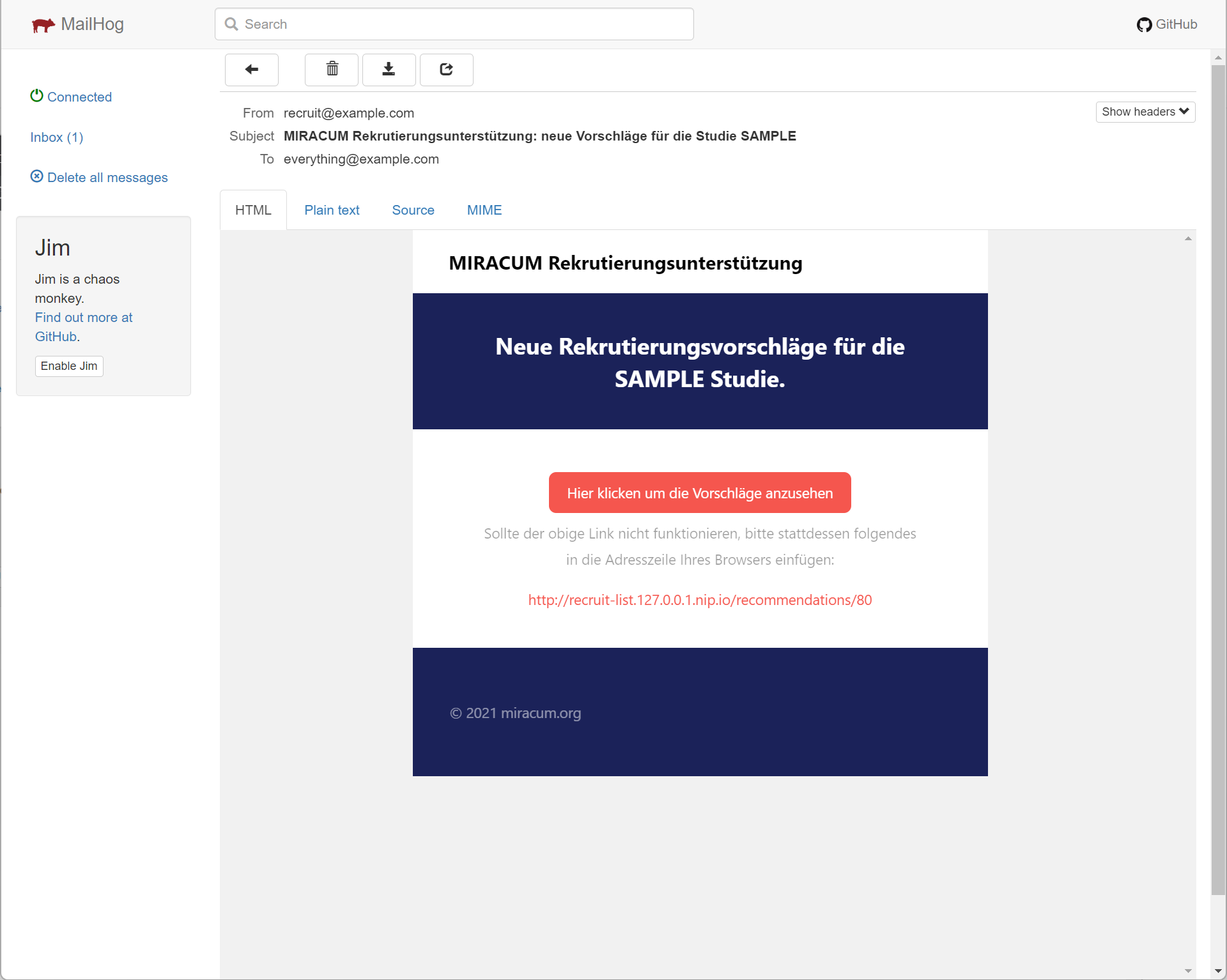 Opened notification Email